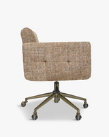 Chaise de bureau VALERIA — Tweed marron caramel