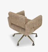 Chaise de bureau VALERIA — Tweed marron caramel