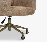 Chaise de bureau VALERIA — Tweed marron caramel