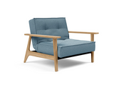 Fauteuil SPLITBACK Frej oak  — 525 Mixed Dance Light Blue