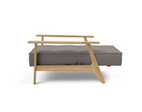 Fauteuil SPLITBACK Frej smoked oak — 521 Mixed Dance Grey