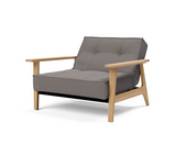 Fauteuil SPLITBACK Frej smoked oak — 521 Mixed Dance Grey