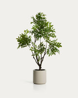 Arbre artificiel Rhus avec pot blanc 185 cm
