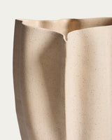 Vase Nilea céramique beige 44 cm