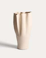 Vase Nilea céramique beige 44 cm