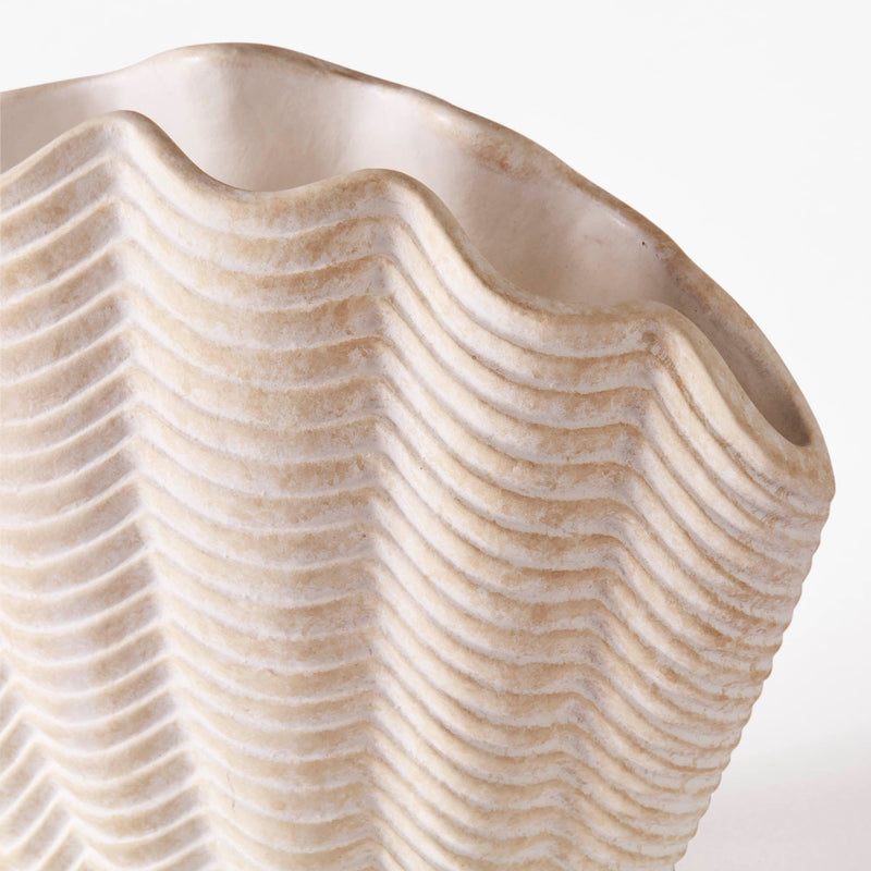 Concha Vase White Medium