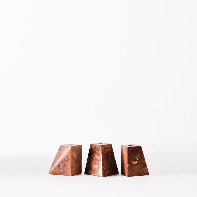 Pyramid Bougeoir Red