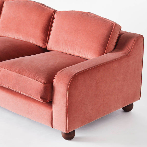Lola Canapé Velvet Vintage Pink
