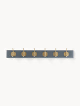 Porte-manteau EDGY 6 crochets - Gris, laiton