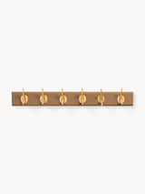 Porte-manteau EDGY 6 crochets - Brun, laiton