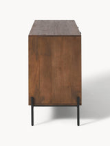 Enfilade Vienna manguier — detail interieur et tablettes reglables