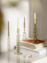 Bougeoir Clea vert - vue d'ambiance table
