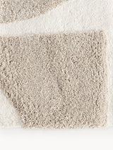 Tapis JADE beige blanc crème - détail texture