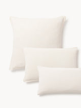 Taie d'oreiller mousseline coton Odile beige clair Westwing 50x80 - vue principale