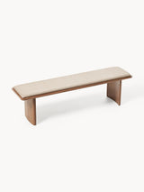 Banc CHANDLER - vue de détail assise coton