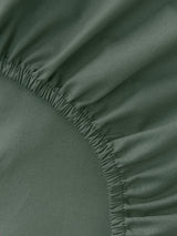 Drap-housse Elsie vert foncé - vue de détail percale