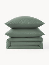 Housse de couette Elsie vert foncé - vue de détail boutons