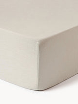 Drap-housse lin délavé Airy beige clair Westwing Collection 180x200 - vue principale