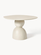 Table de forme organique Sahra, Ø 116 cm, coloris beige clair