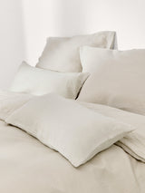 Housse de couette lin délavé Airy beige clair Westwing Collection 240x220 - vue principale