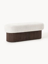 Banc Nala beige bois foncé