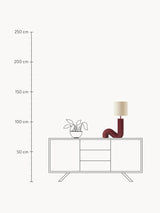 Lampe de table LUOMO Bordeaux ambiance