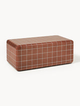 Table basse DOUG Terracotta, blanc