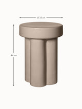Tabouret TORU Cannelé beige clair - ambiance