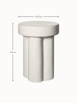 Tabouret TORU Cannelé blanc cassé - ambiance