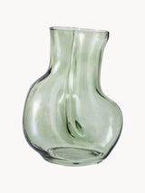 Vase artisanal en verre Gleam HK Living H22 cm vert - vue principale