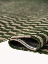 Tapis Berber Vert, blanc cassé - détail