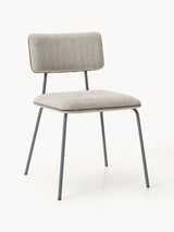 Chaise rembourrée Nilda coloris grège et gris
