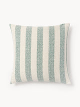 Housse de coussin Nuri 50x50 rayures vert sauge beige Westwing Collection - vue principale
