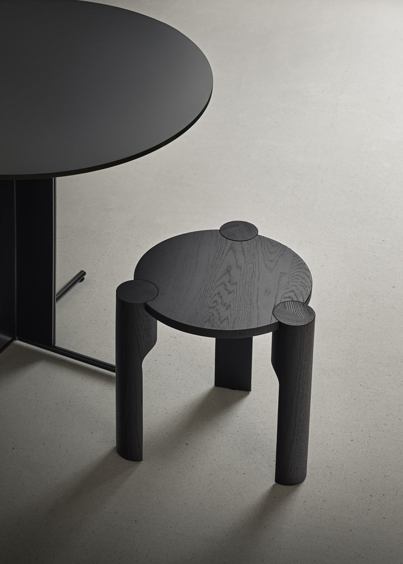 Tabouret Domus — Frêne fumé