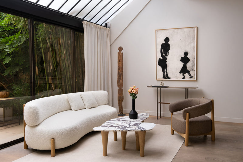 Canapé Dalya en chêne naturel — Tissu catégorie A