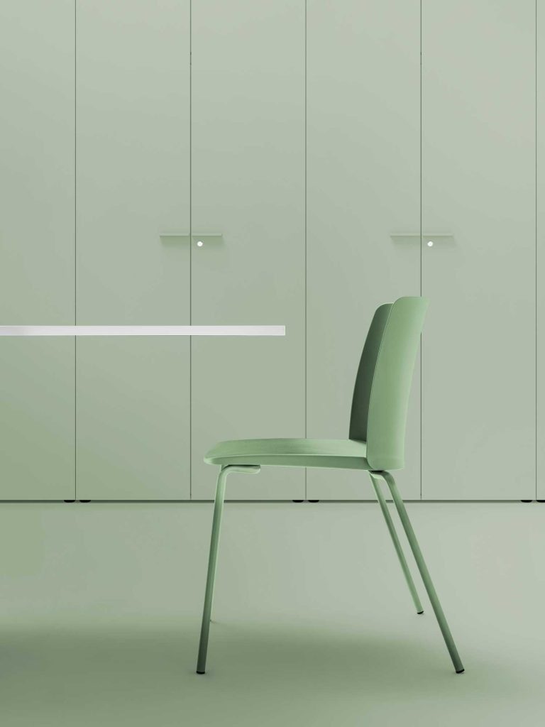 Chaise Daisy avec tissu — P4P vert & T2 F05