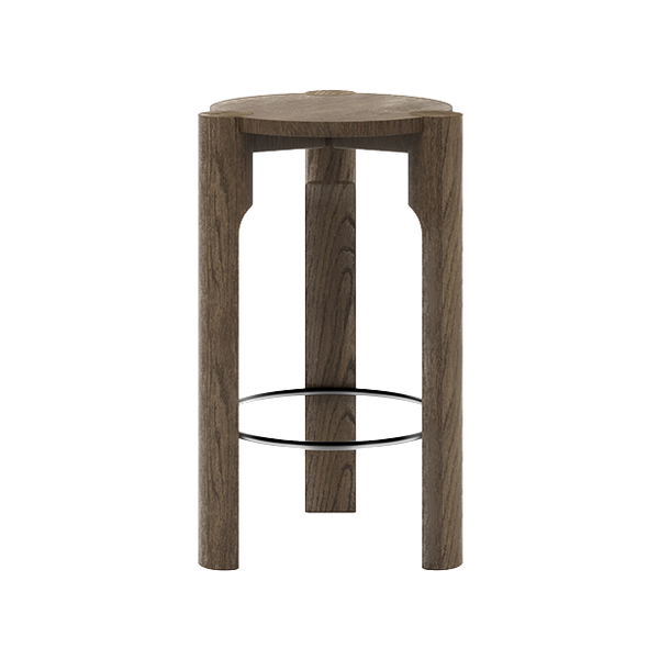Tabouret de bar Domus — Frêne fumé