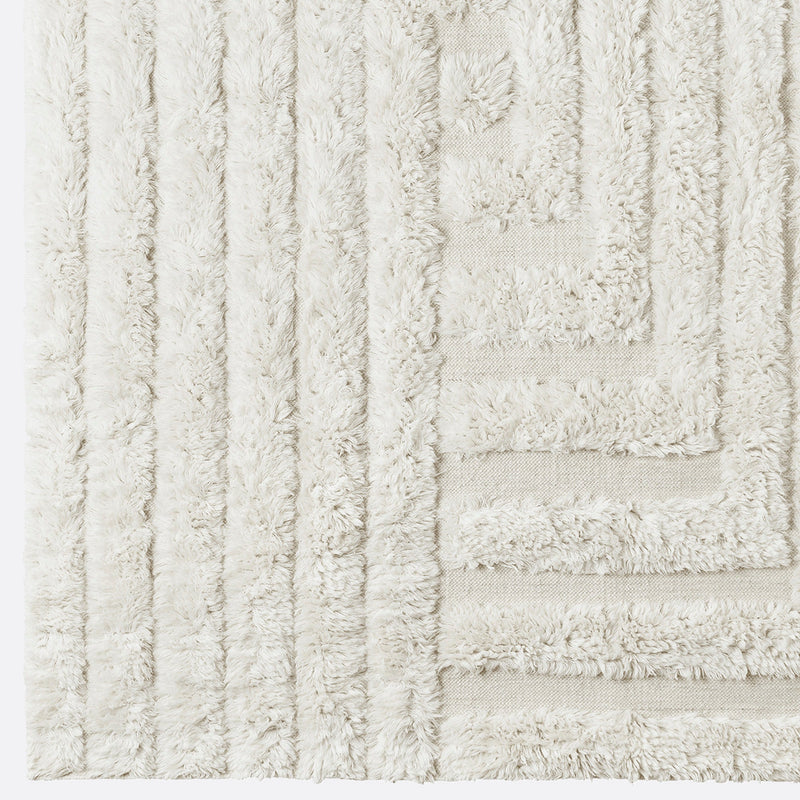 Shaggy Labyrinth White Tapis