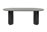 Table de diner Plateau oval — Pieds noir & Plateau noir