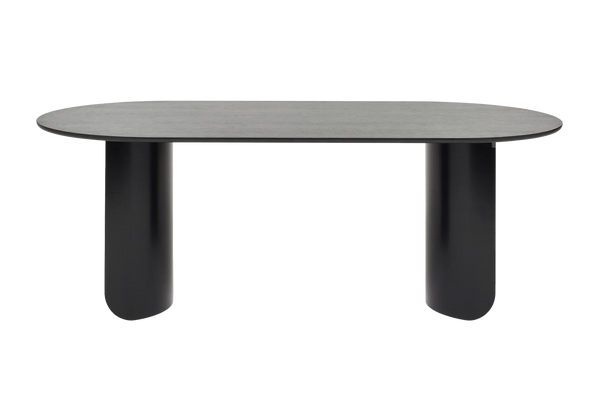 Table de diner Plateau oval — Pieds noir & Plateau noir