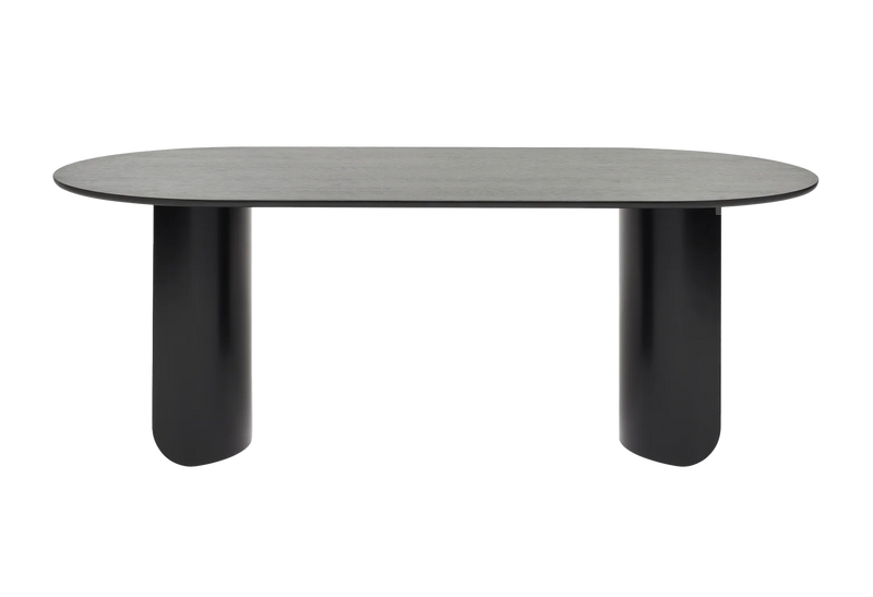 Table de diner Plateau oval — Pieds noir & Plateau noir