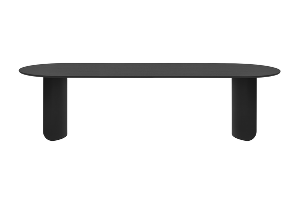 Table de diner Plateau large - oval — Pieds noir & Plateau noir