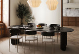 Table de diner Plateau large - oval — Pieds noir & Plateau noir