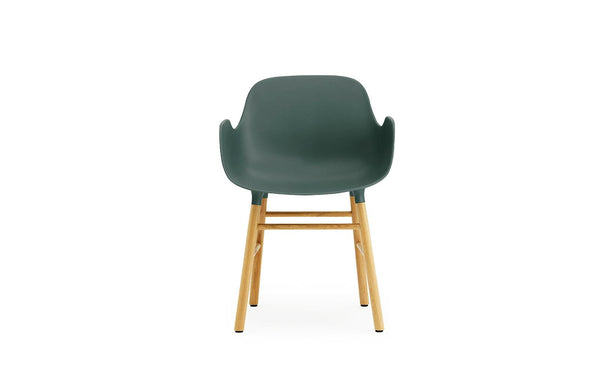 Chaise avec accoudoirs Form Chêne — Vert