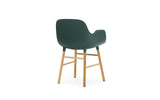 Chaise avec accoudoirs Form Oak — Green