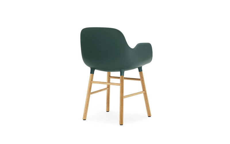 Chaise avec accoudoirs Form Oak — Green