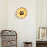 Applique murale AVENY Sun — Travertin et noyer