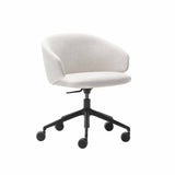 Chaise Binar 60 5 branches à roulettes & dossier bas — Aluminium noir & Addo 5