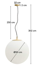 Plafonnier BRISIA —  1 boule en verre dépoli