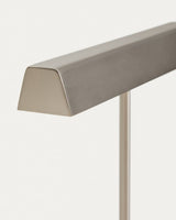 Lampe de table LYNOR — Métal brossé et marbre blanc